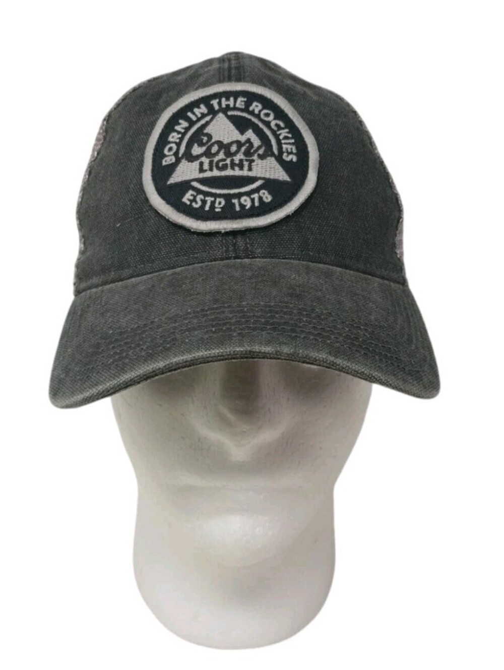 Coors Light BORN IN THE ROCKIES Hat Snapback EST. 1978 Mesh NEW